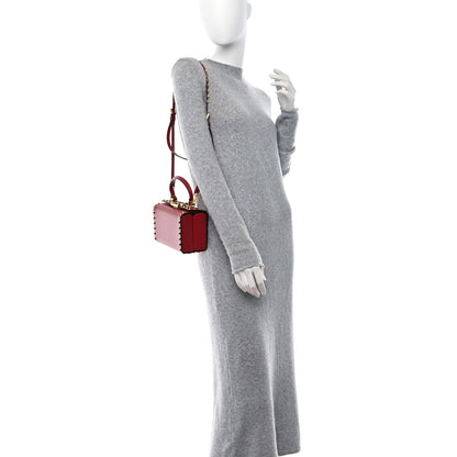 Valentino Garavani Grainy Calfskin Rockstud Alcove Box Top-Handle Bag Rouge Pur 2 of 11