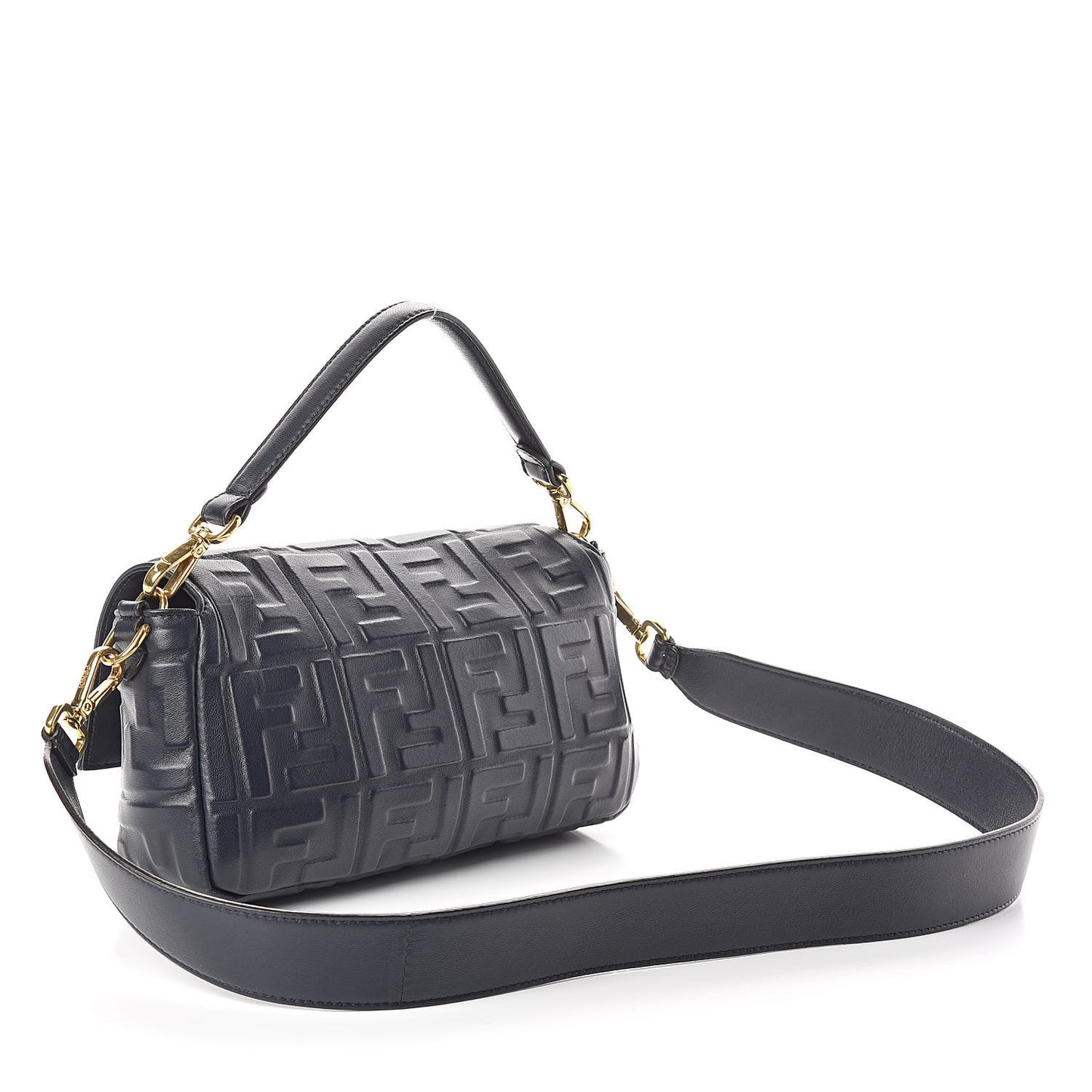 Nappa FF 1974 Embossed Baguette Midnight