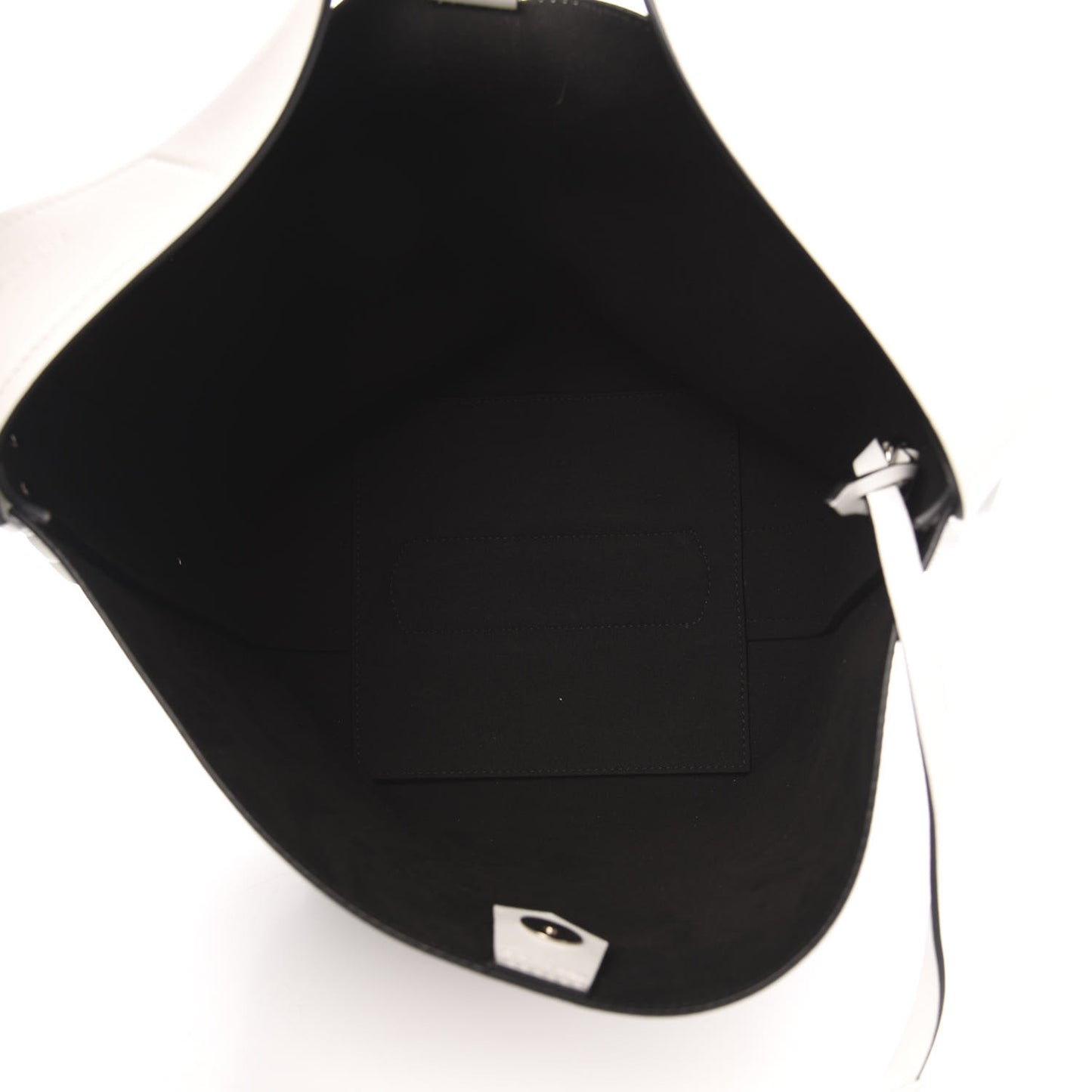 Calfskin Degrade Infinity Bucket Bag Black White