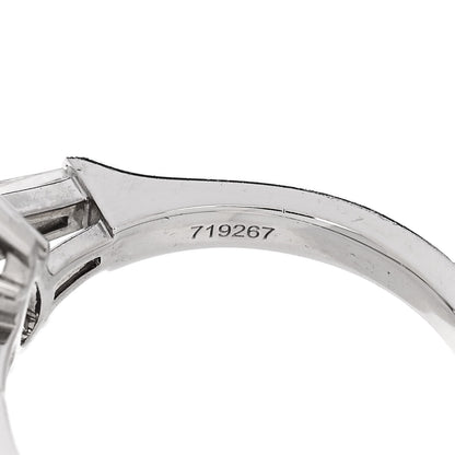 Harry Winston Platinum Diamond 1.01ct Pear Cut Tapered Baguette Classic Engagement Ring 49 5 6 of 7
