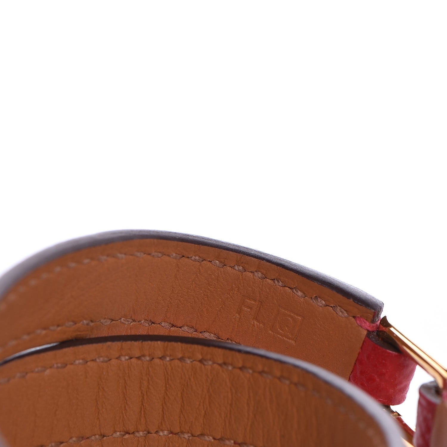 Hermes Epsom Rivale Double Tour Bracelet M Rouge Casaque 5 of 6