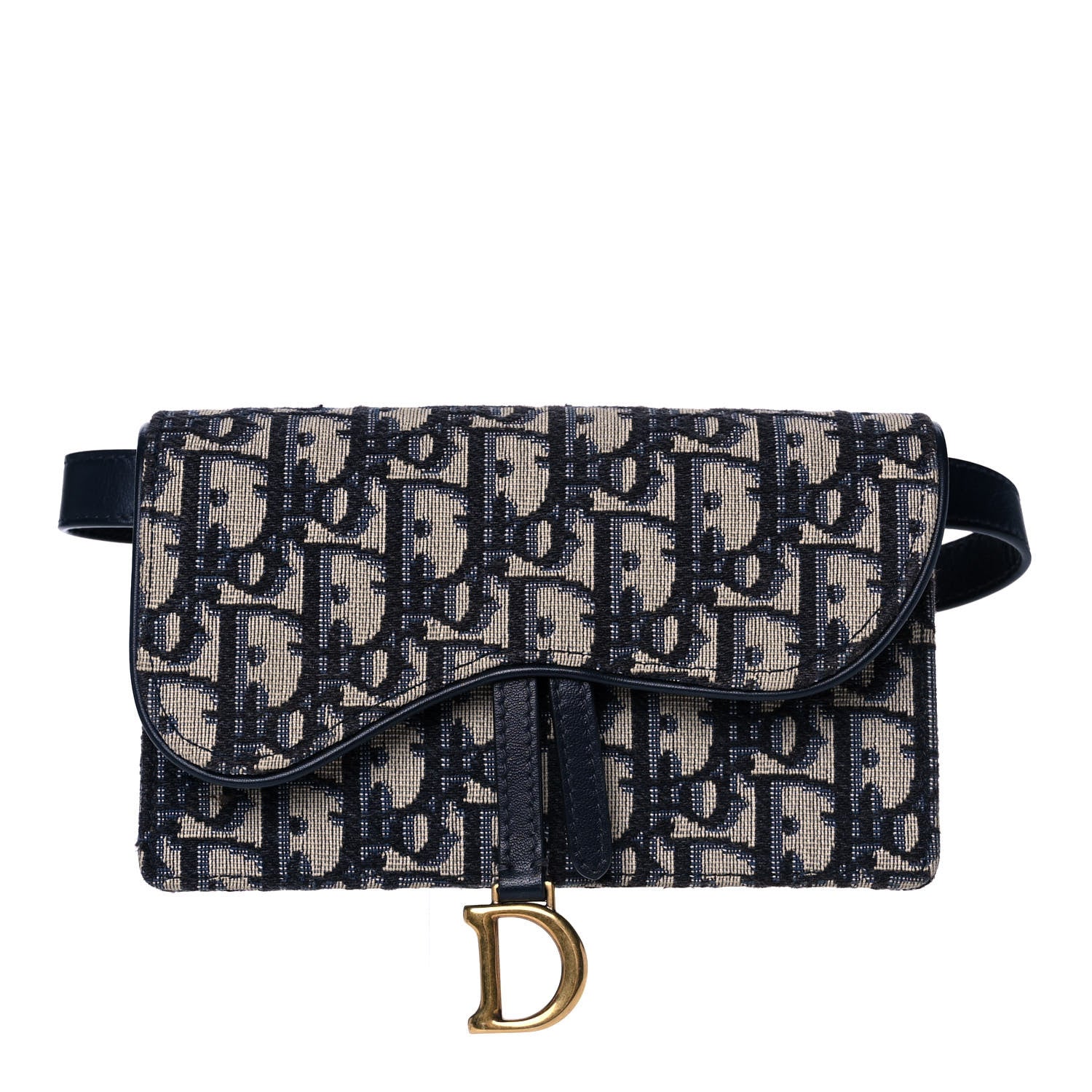 Christian Dior Oblique Saddle Belt Bag Blue 1 of 8