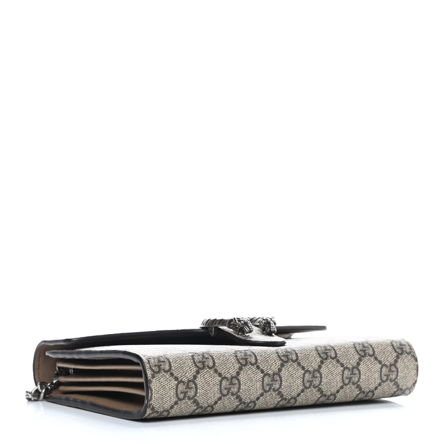 GG Supreme Monogram Mini Dionysus Chain Wallet Beige Taupe