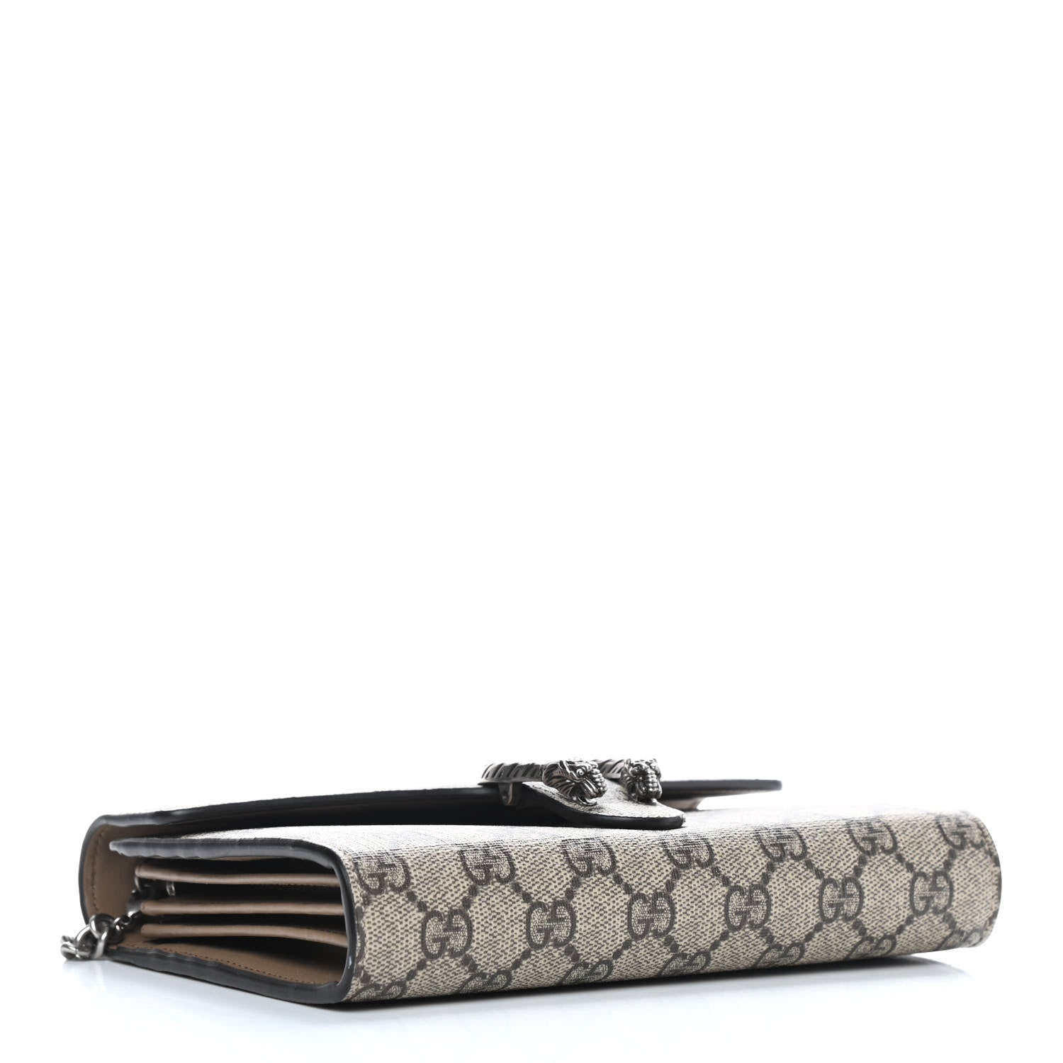 Gucci GG Supreme Monogram Mini Dionysus Chain Wallet Beige Taupe 4 of 9