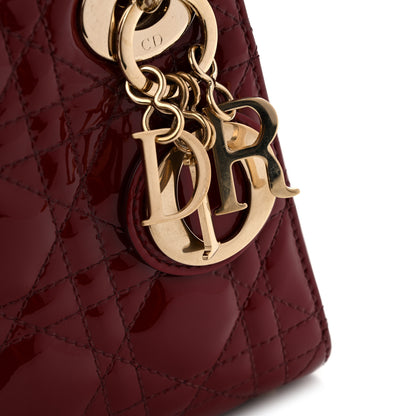 Christian Dior Patent Cannage Mini Lady Dior Red 10 of 12