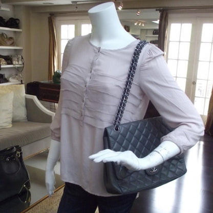 Chanel Lambskin Quilted Maxi Flap Gray 2 of 12