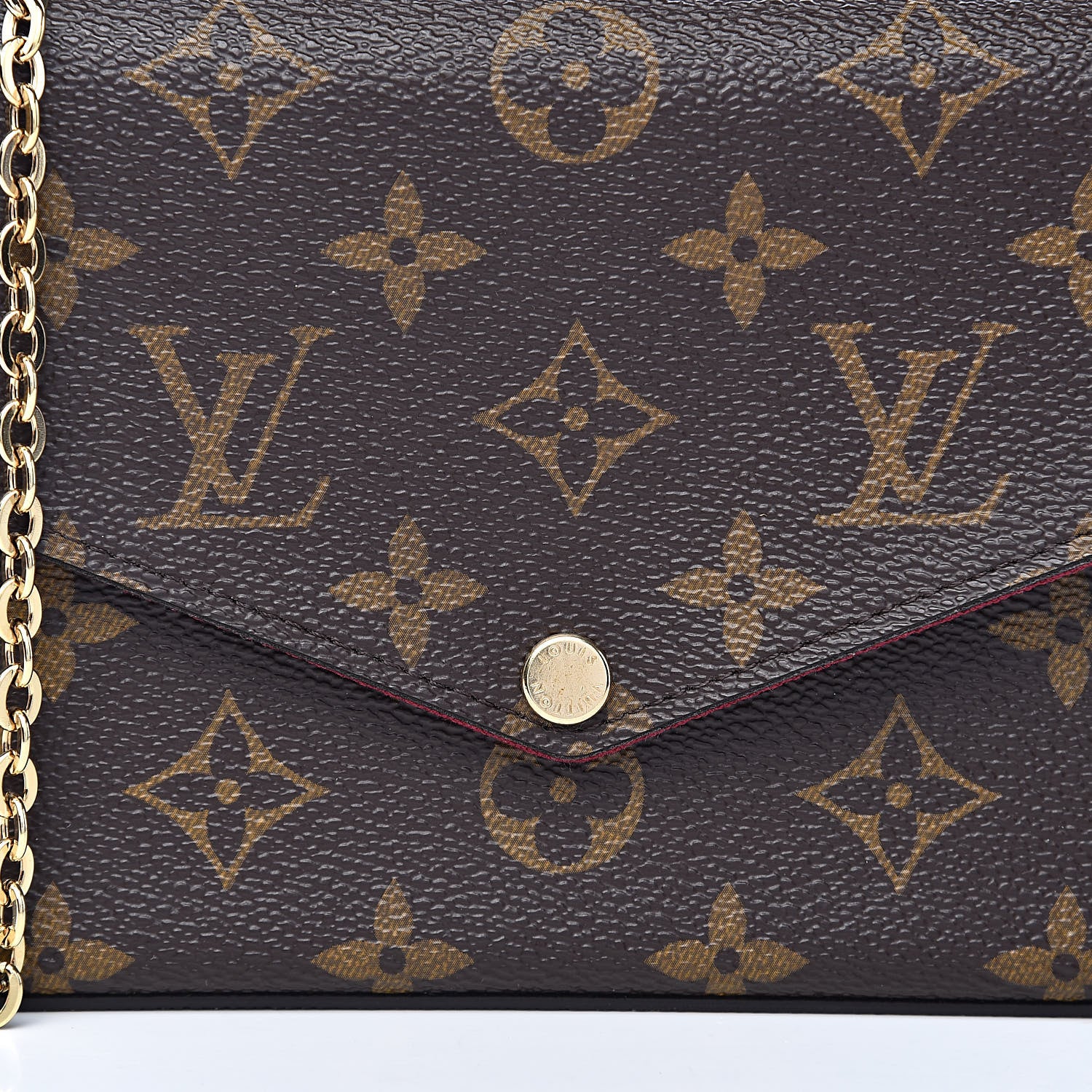 Louis Vuitton Monogram Pochette Felicie Chain Wallet Fuchsia 12 of 13
