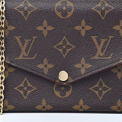 Louis Vuitton Monogram Pochette Felicie Chain Wallet Fuchsia 12 of 13