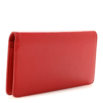 Chanel Caviar Timeless CC Yen Wallet Red 3 of 12