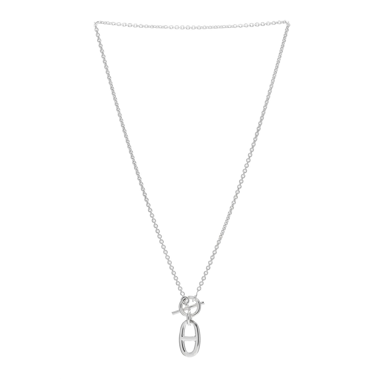 Hermes Sterling Silver Amulette Chaine d'Ancre Necklace 3 of 5