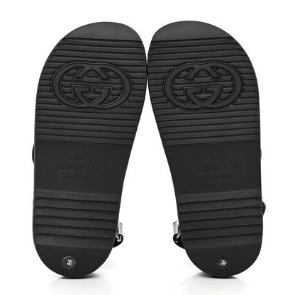 Gucci Rubber Mini Double G Womens Isla Dad Sandals 35 Black 5 of 8