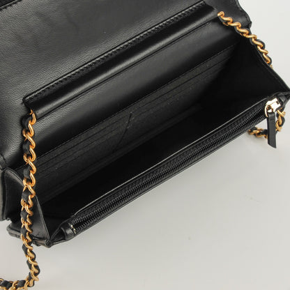 Chanel Lambskin Quilted Boy Wallet On Chain WOC Black 8 of 8