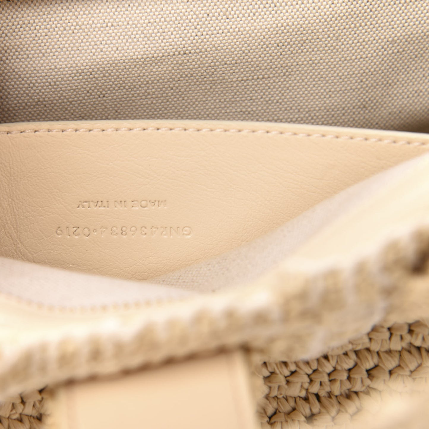 Raffia Baby Monogram Downtown Cabas Naturale