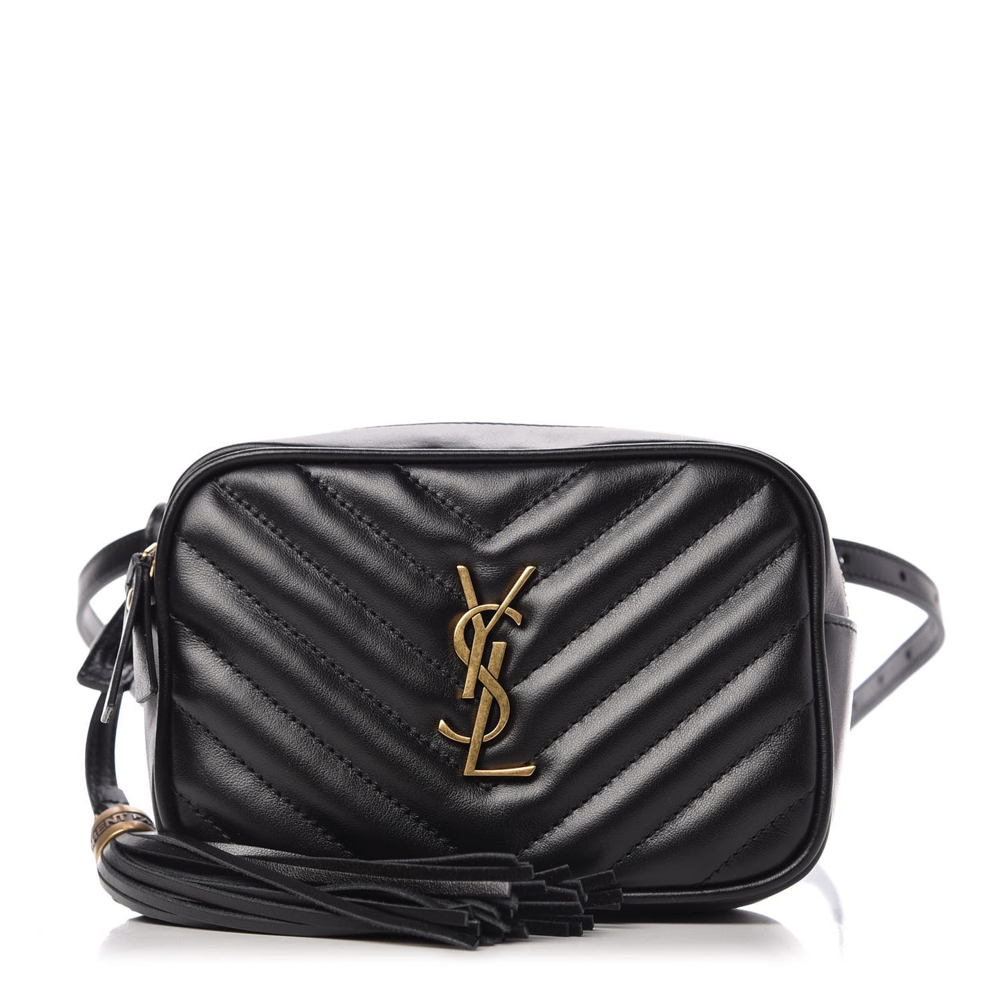 Calfskin Matelasse Monogram Lou Belt Bag Black