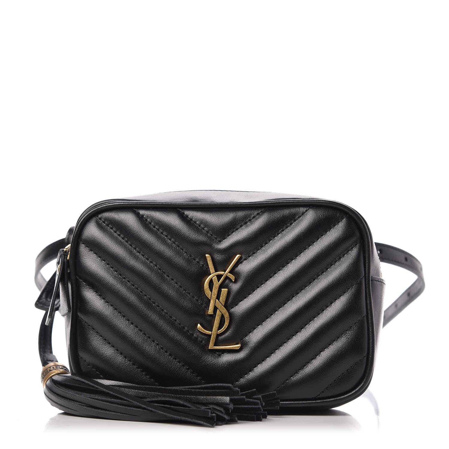Saint Laurent Calfskin Matelasse Monogram Lou Belt Bag Black 1 of 10