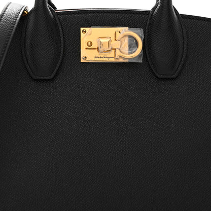 Salvatore Ferragamo Calfskin Small The Studio Box Bag Black 8 of 10