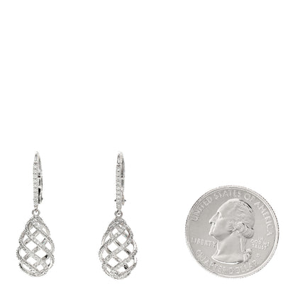 Tiffany 18K White Gold Diamond Paloma Picasso Venezia Luce Drop Earrings 2 of 6
