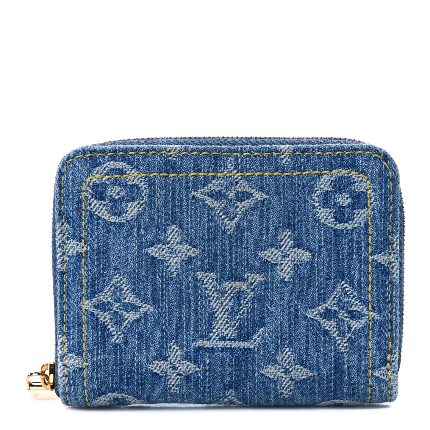 Denim Monogram Zippy Coin Purse Blue