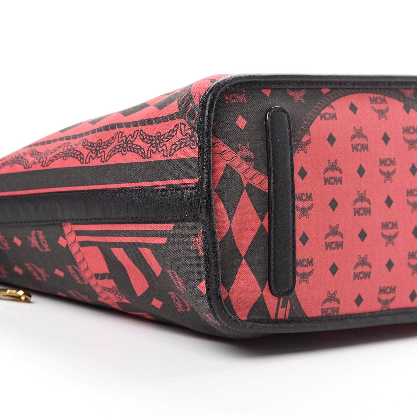 Visetos Medium Project Reversible Shopper Tote Ruby Red Black