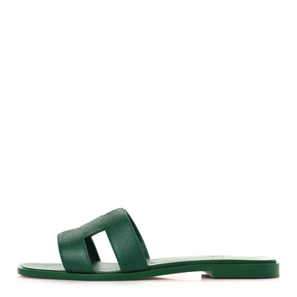 Hermes Epsom Oran Sandals 39 Vert Cactus 1 of 8