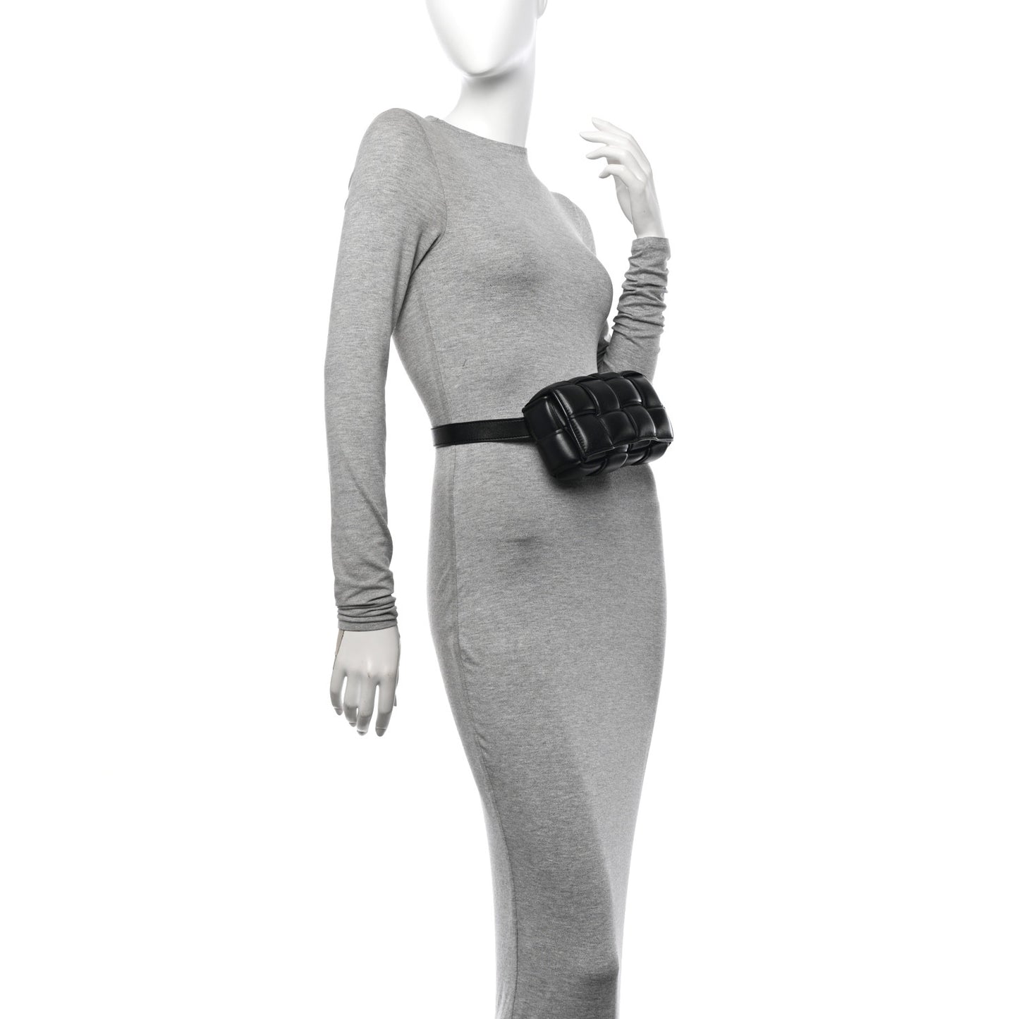 Nappa Maxi Intrecciato Padded The Belt Cassette Bag Black