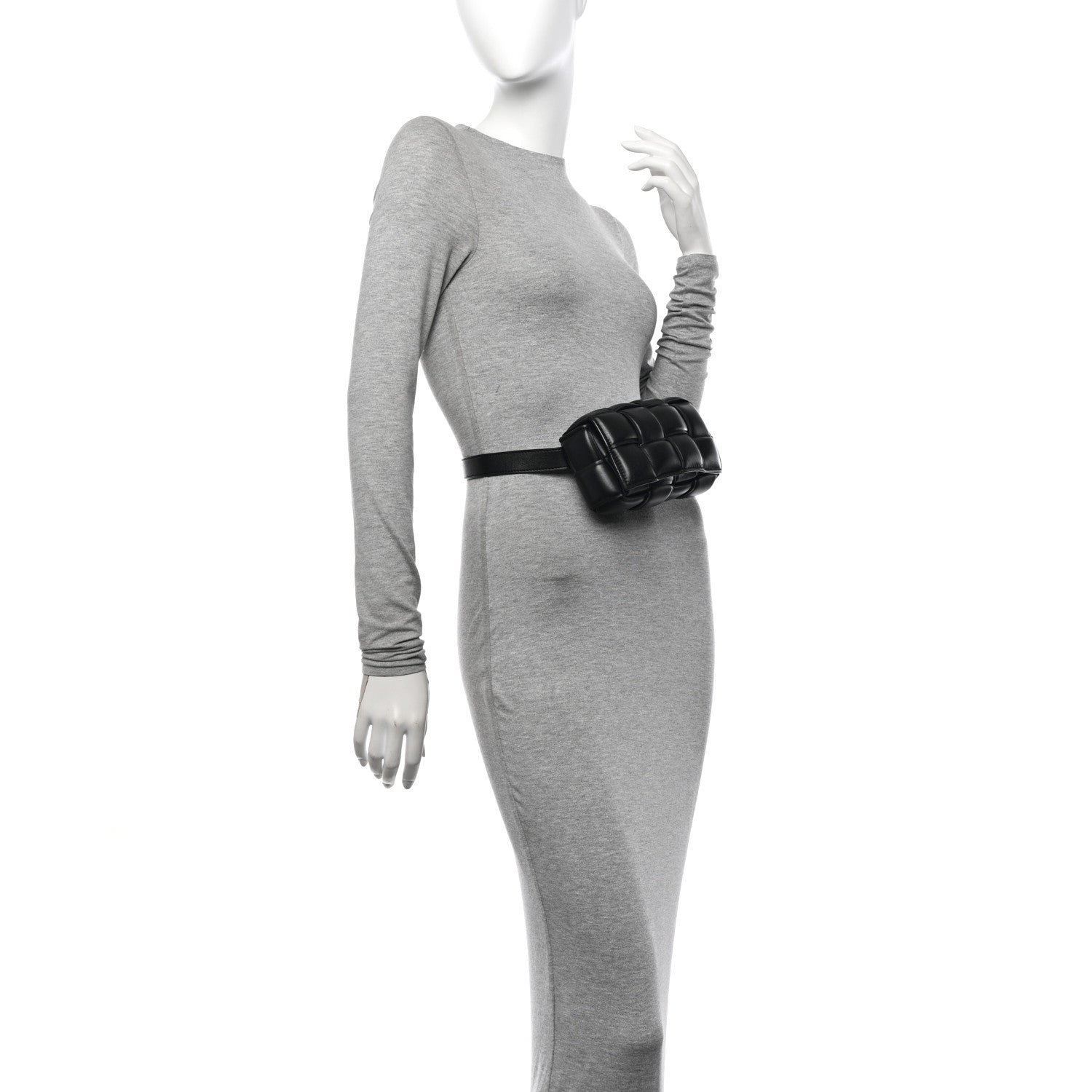 Bottega Veneta Nappa Maxi Intrecciato Padded The Belt Cassette Bag Black 2 of 11