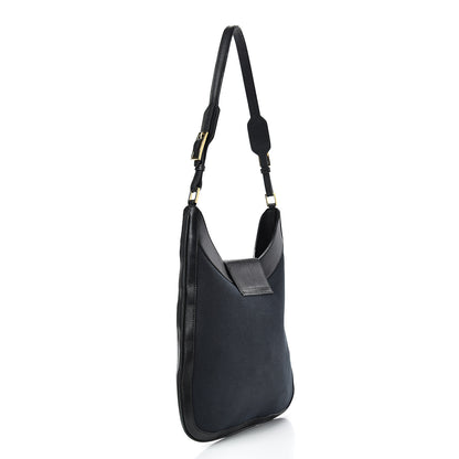 Gucci Canvas Calfskin Jackie O Hobo Black 2 of 16