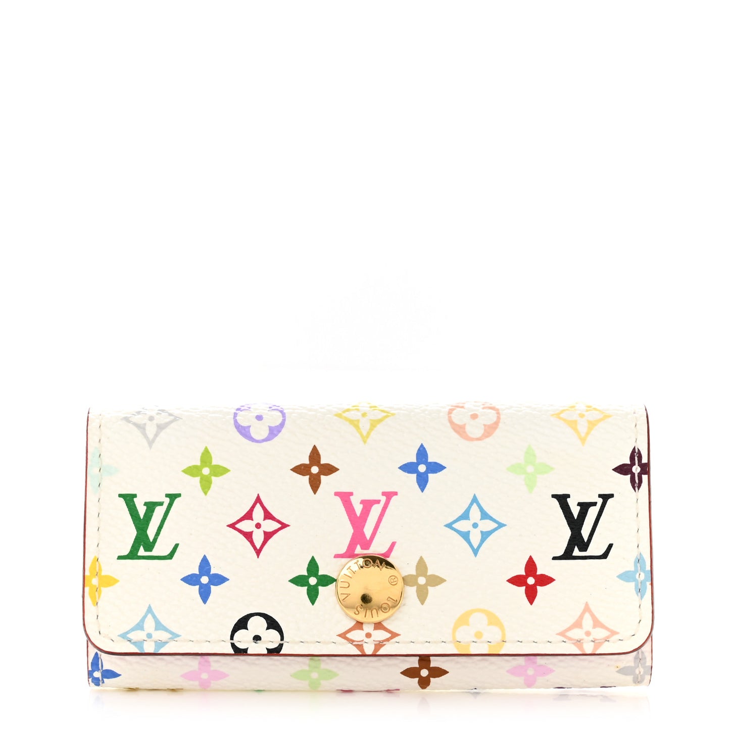 Monogram Multicolor Multicles 4 Key Holder White Litchi