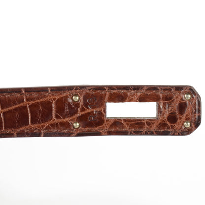 Hermes Shiny Niloticus Crocodile Kelly Cut Pochette Miel 13 of 13
