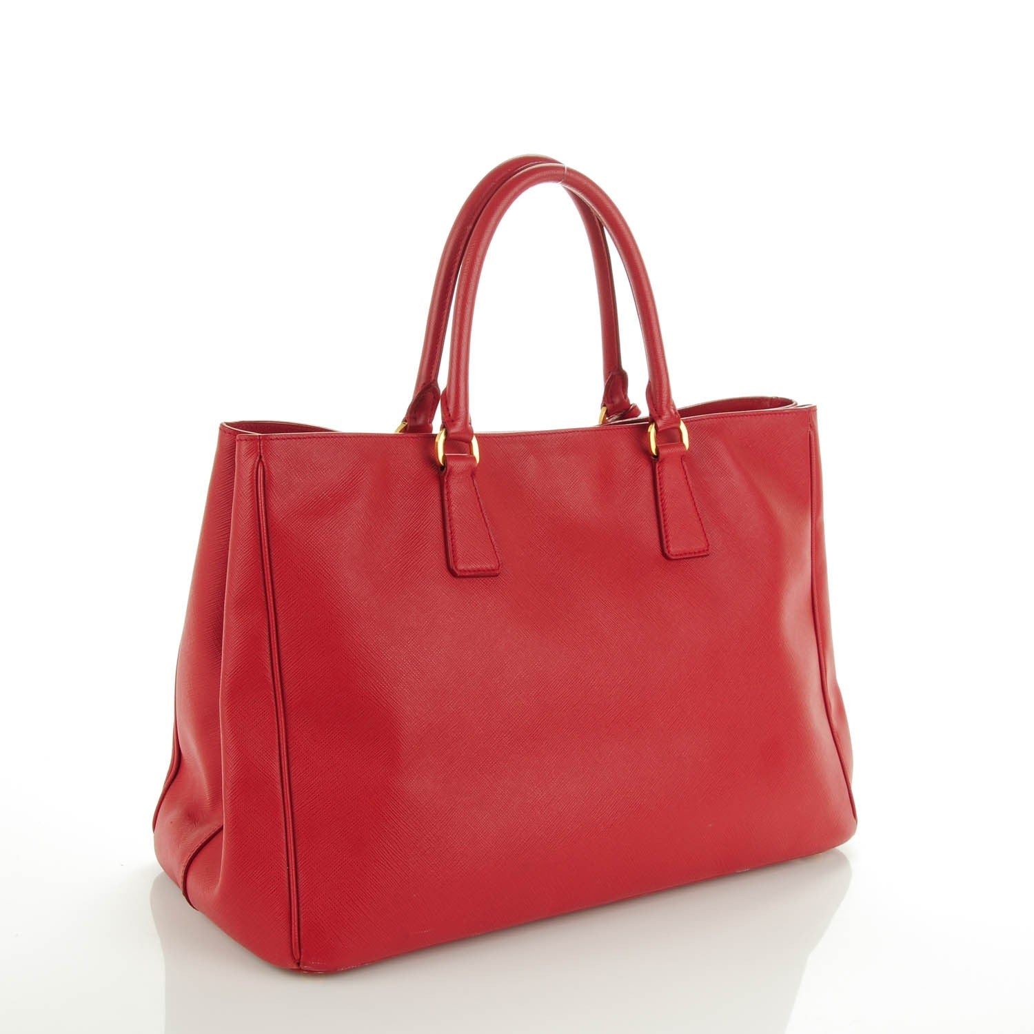 Prada Saffiano Lux Large Tote Rosso 3 of 9