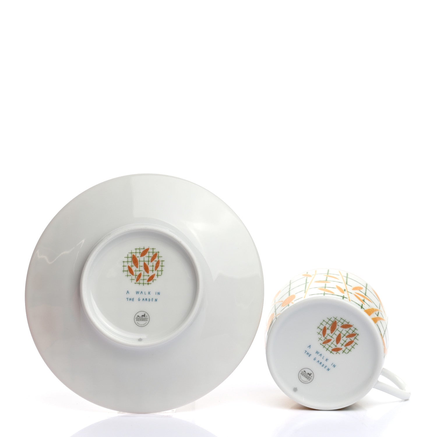 Hermes Porcelain A Walk In The Garden Tea Cup And Saucer Set Of 2 5 of 8