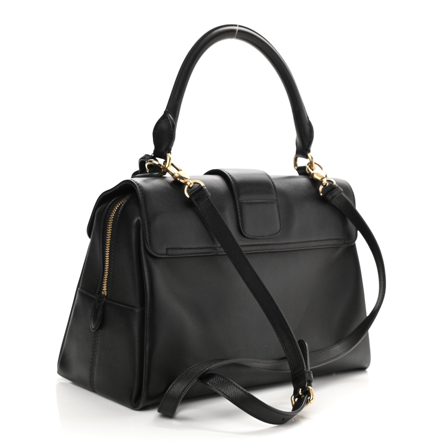 Christian Dior Calfskin Top Handle Flap Black 3 of 8