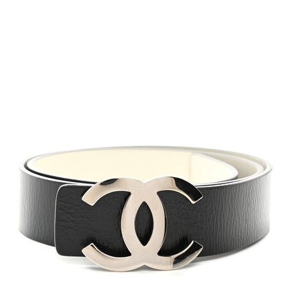 Chanel Calfskin CC Reversible Belt 85 34 Black Ivory 1 of 7