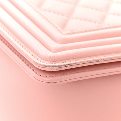 Chanel Lambskin Quilted New Medium Boy Flap Light Pink 12 of 13