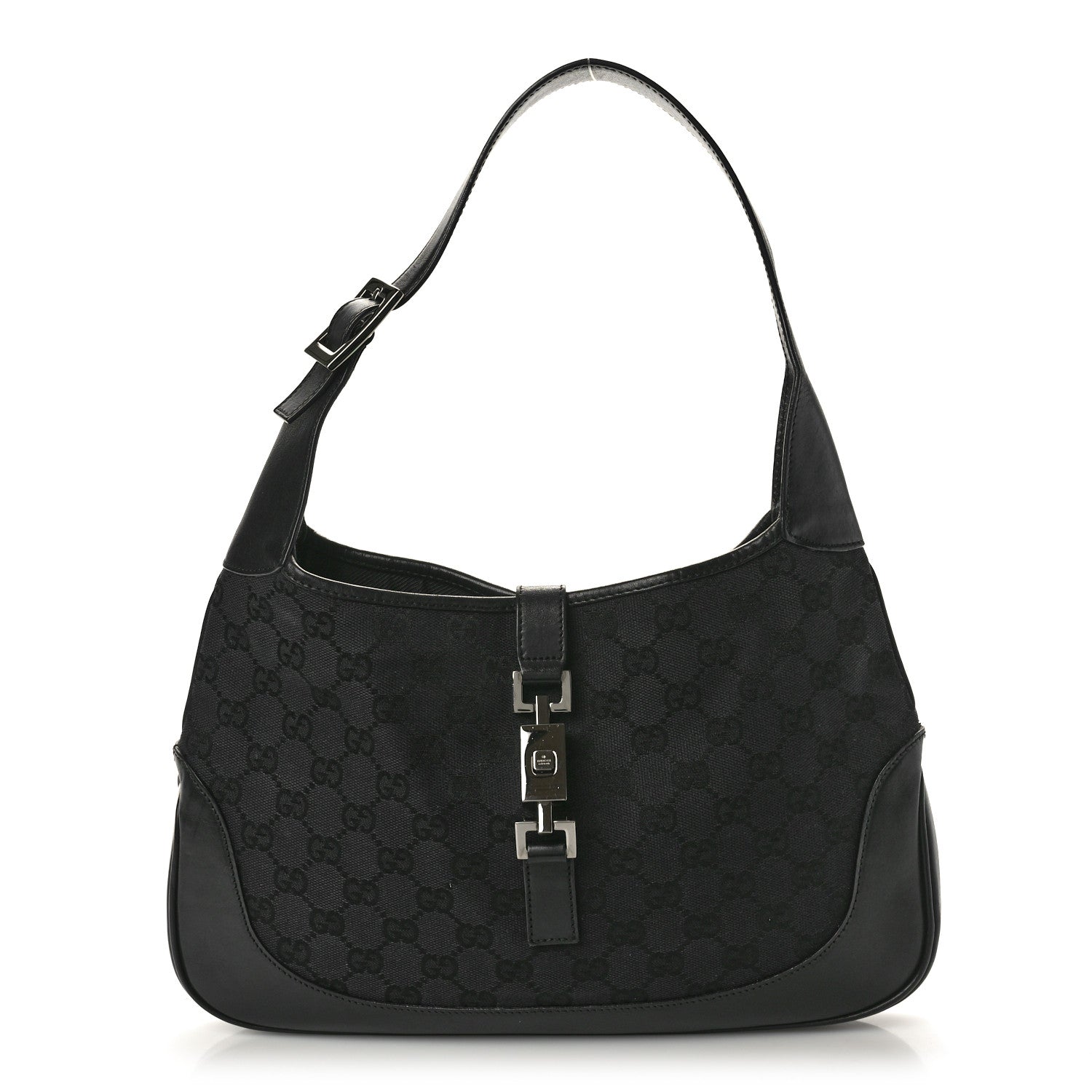 Gucci Monogram Small Jackie O Hobo Black 1 of 10