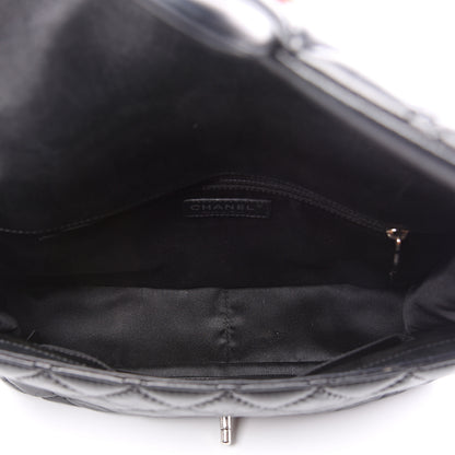 Chanel Lambskin Quilted Jumbo Easy Carry Flap Black 4 of 9