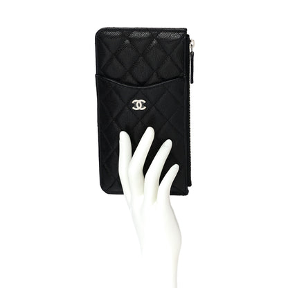 Chanel Caviar Quilted Classic Flat Wallet Pouch Black 2 of 13