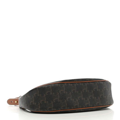 Celine Triomphe Canvas Calfskin Ava Shoulder Bag Tan 4 of 9