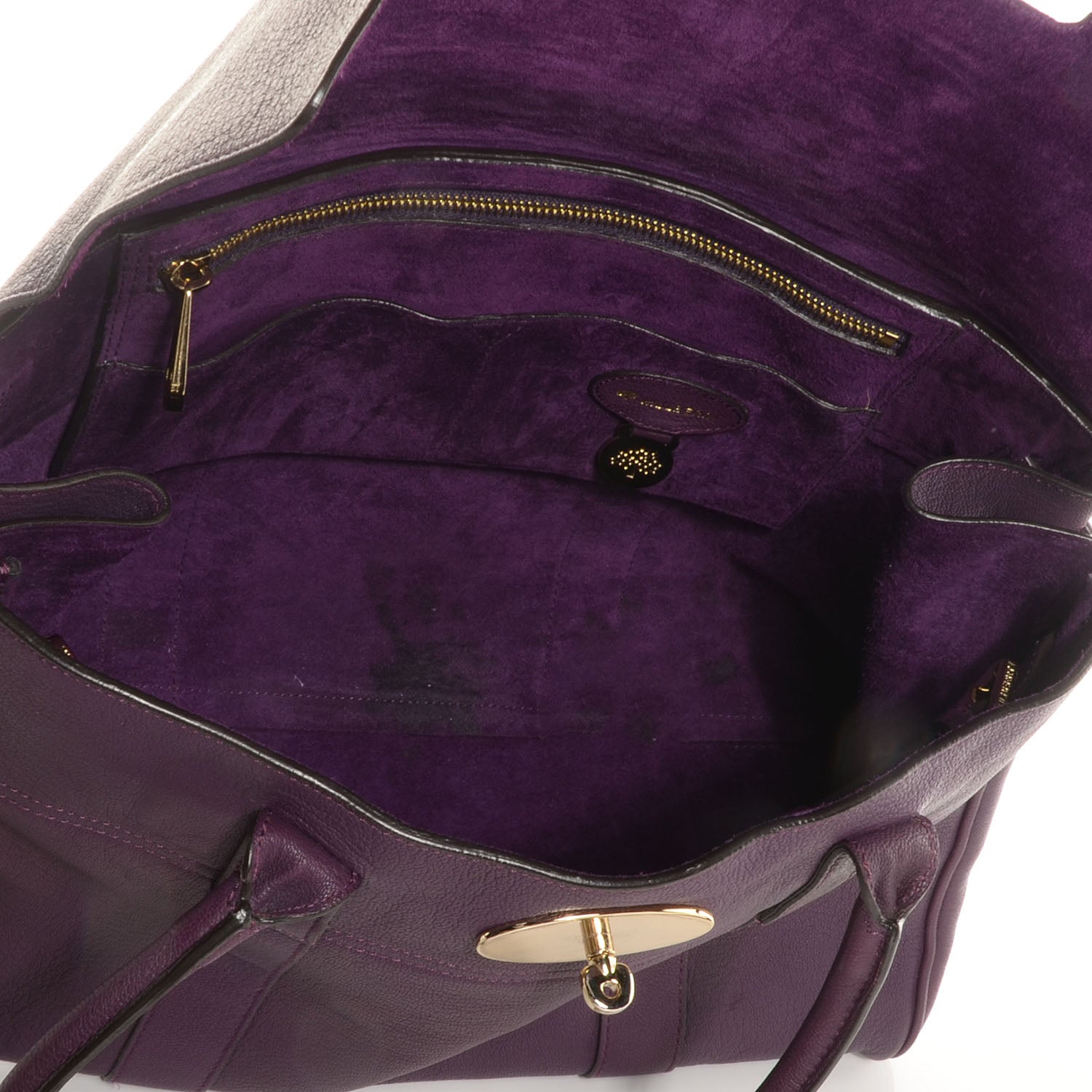Mulberry Natural Leather Bayswater Aubergine 5 of 10