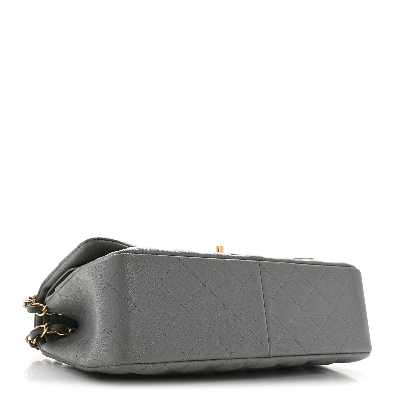 Chanel Caviar Quilted Jumbo Double Flap Grey 4 of 13