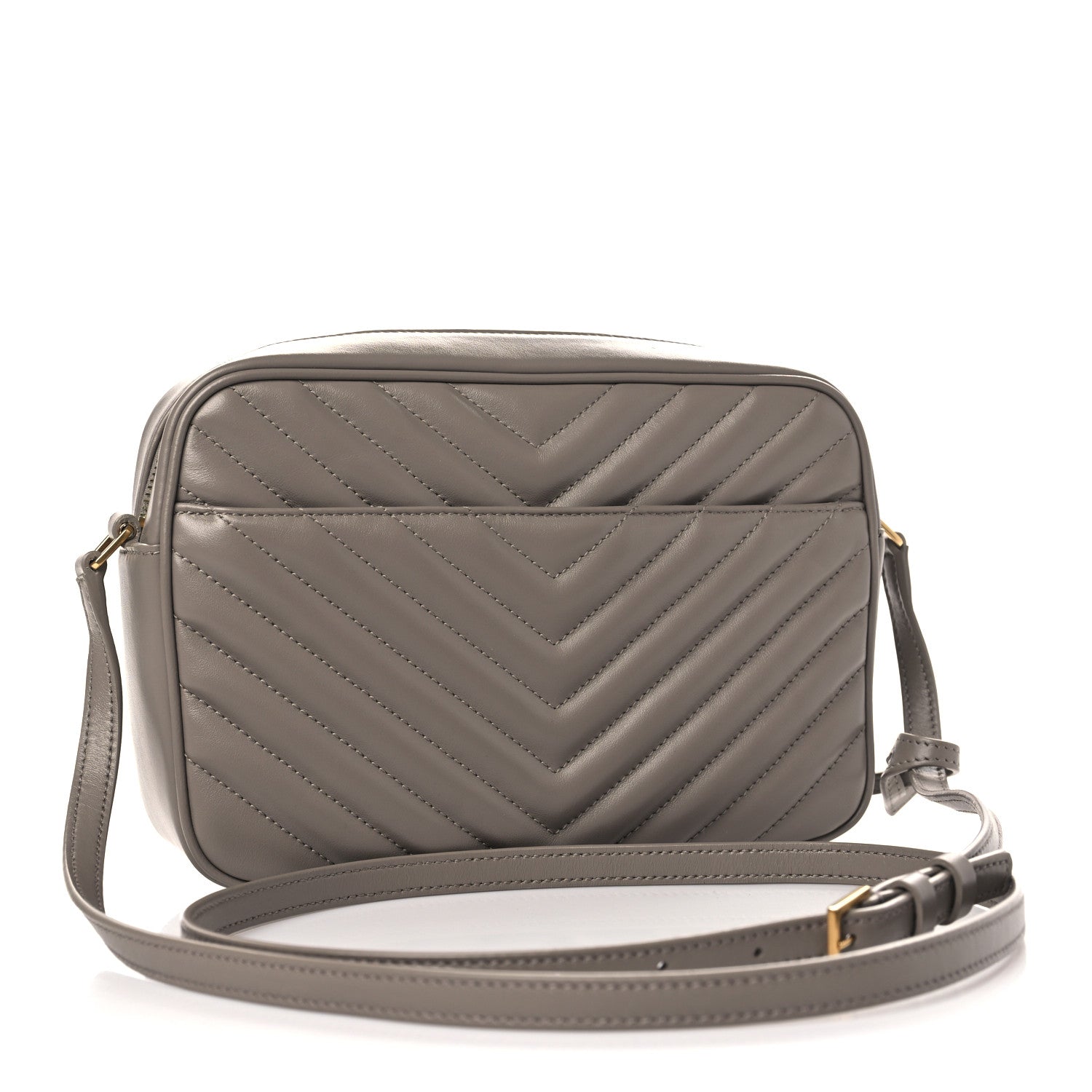 Saint Laurent Calfskin Matelasse Monogram Lou Camera Bag Greyish Brown 3 of 11