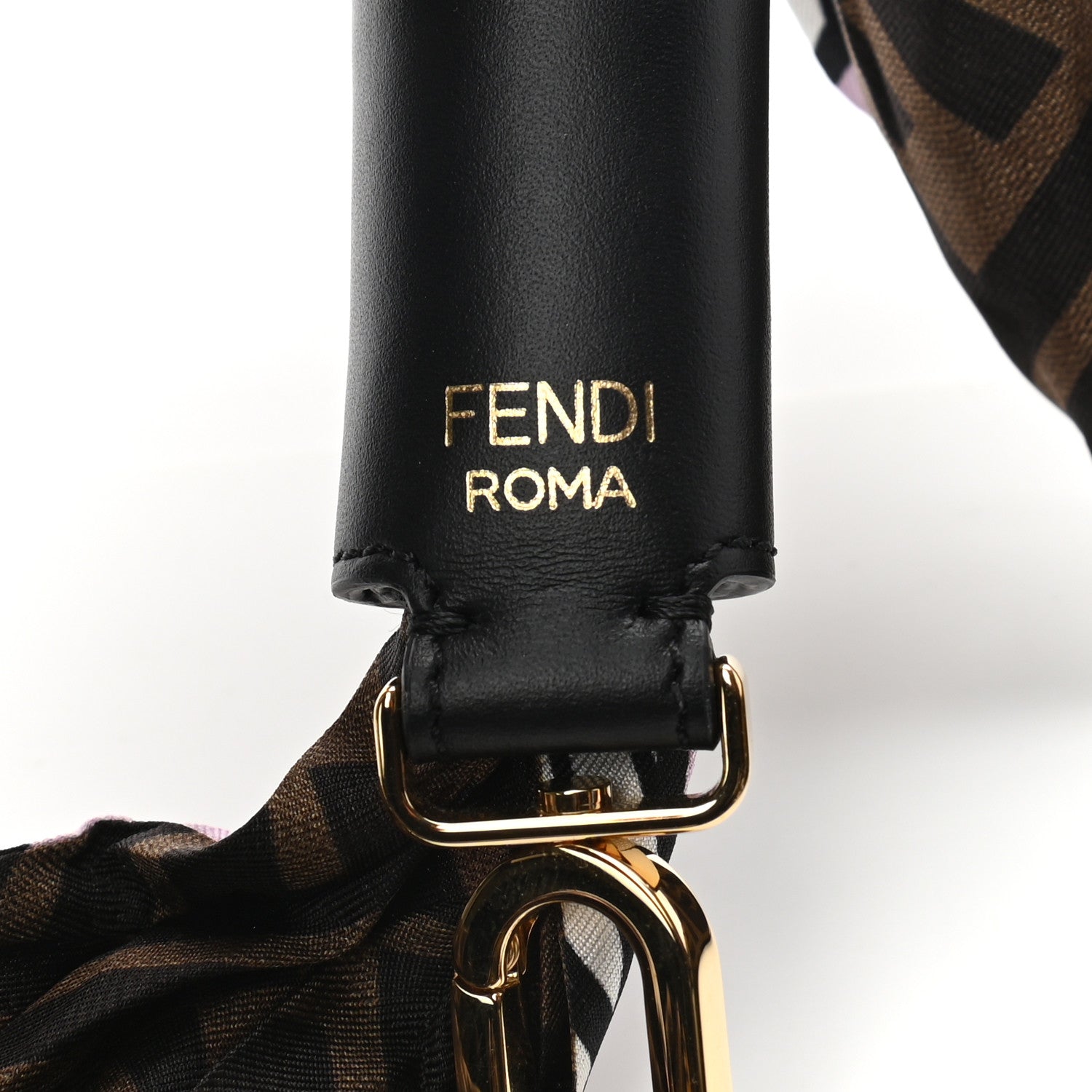 Fendi X JOSHUA VIDES Silk Calfskin FF Strap You Brown Multicolor 4 of 6