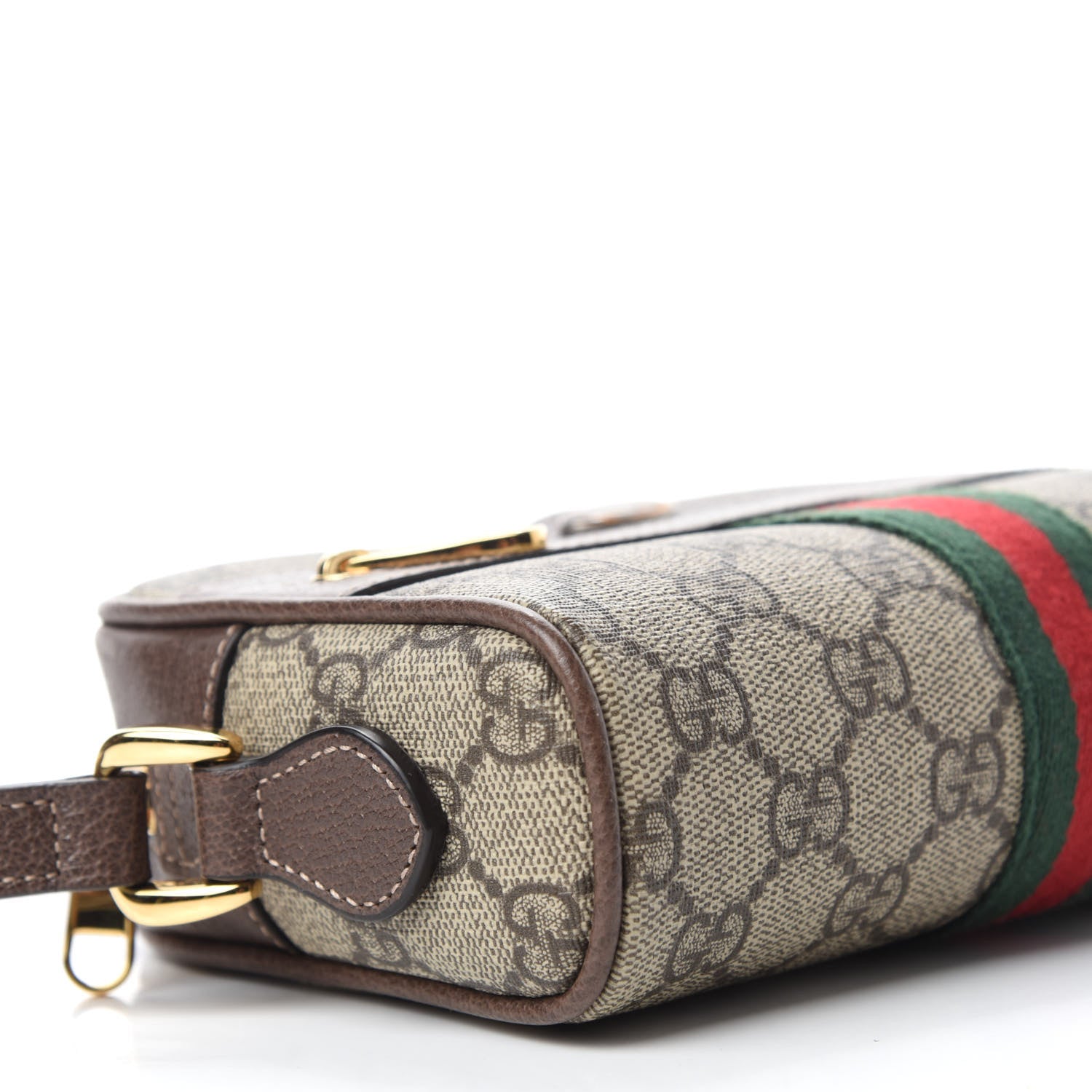 Gucci GG Supreme Monogram Web Mini Ophidia Shoulder Bag Brown 6 of 12