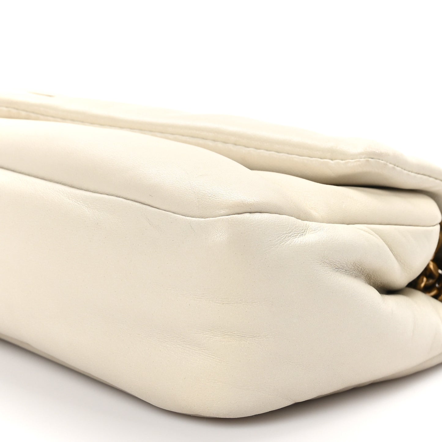 Plunged Lambskin Calypso Blanc Vintage