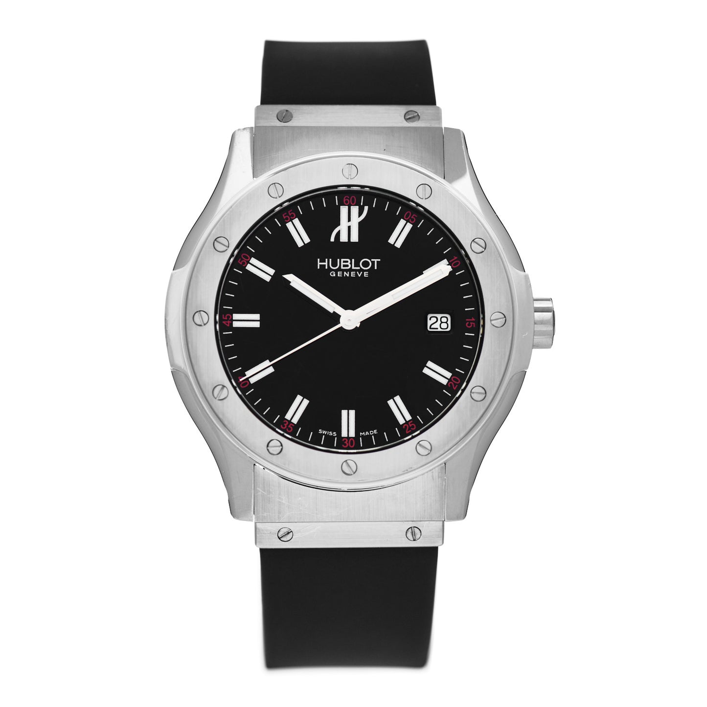 Stainless Steel Rubber 42mm Classic Fusion Quartz Watch Black B1905.1