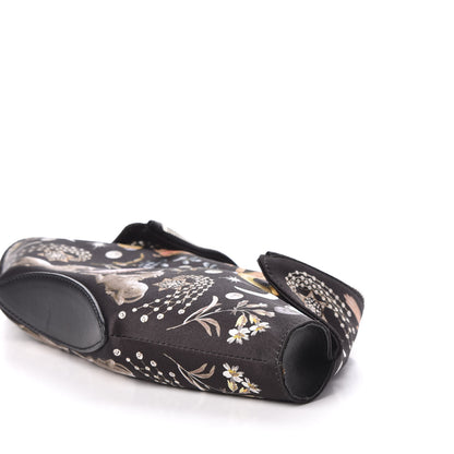 Alexander McQueen Silk Nocturnal De Manta Clutch Black Multicolor 9 of 10