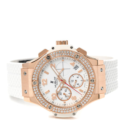 Hublot 18K Rose Gold Rubber Diamond Pave Bezel 41mm Big Bang Automatic Watch 341.PE.230.RW.114 2 of 5