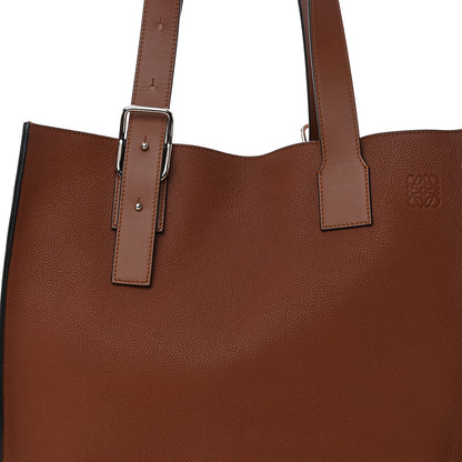 Loewe Grained Calfskin Buckle Tote Brown 8 of 11