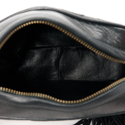 Chanel Lambskin Quilted Tassel Flap Camera Case Black 5 of 11