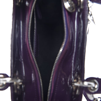 Christian Dior Patent Cannage Medium Lady Dior Purple 5 of 17